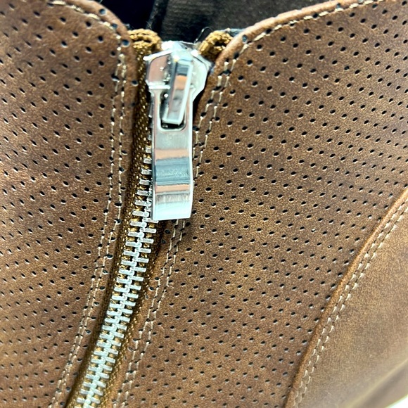 Journee Collection Penelope Wedge Sneakers - Brown - Picture 2 of 16